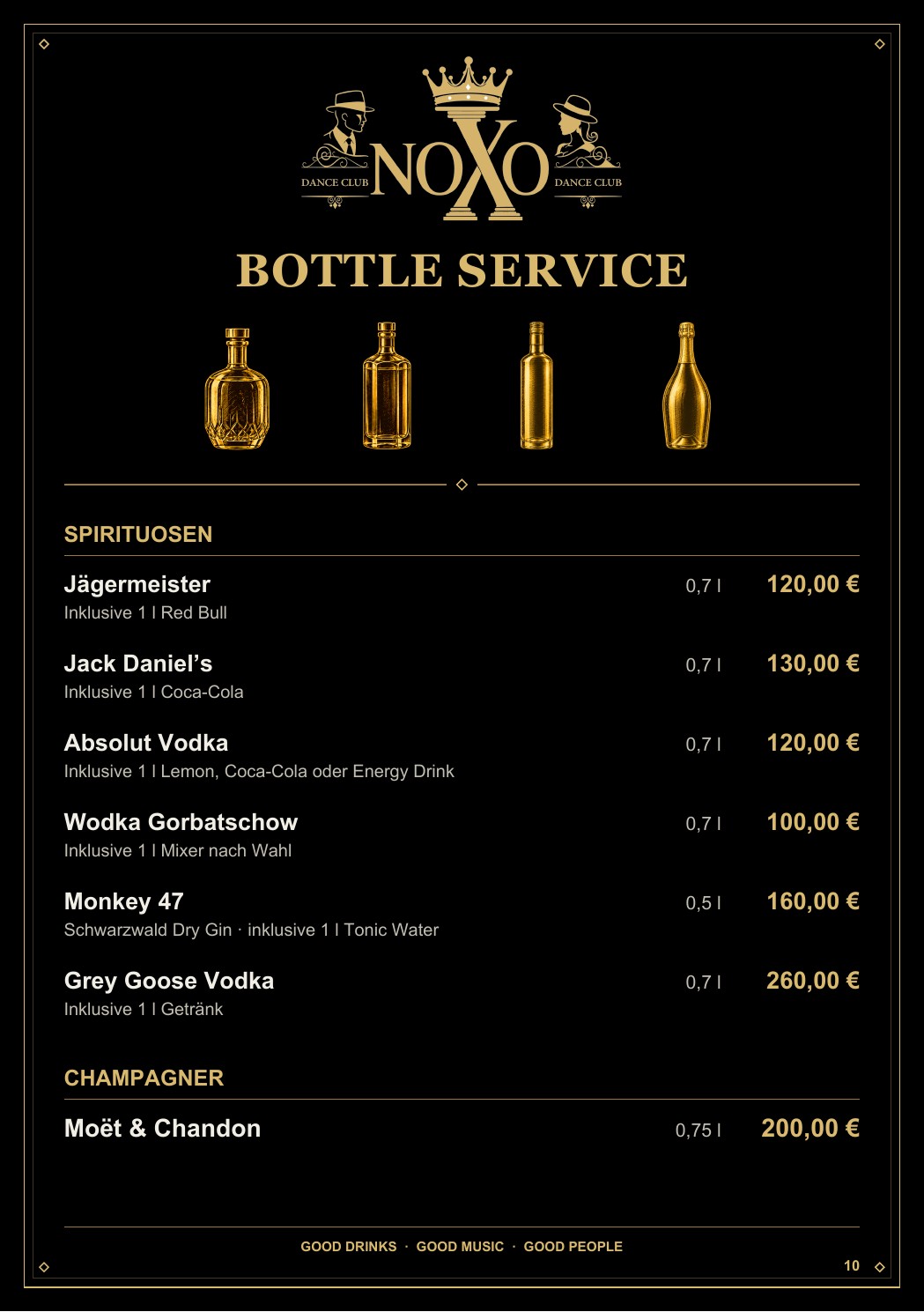 Bottle Service